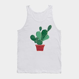 Cute Cactus Plant Illustration Tank Top